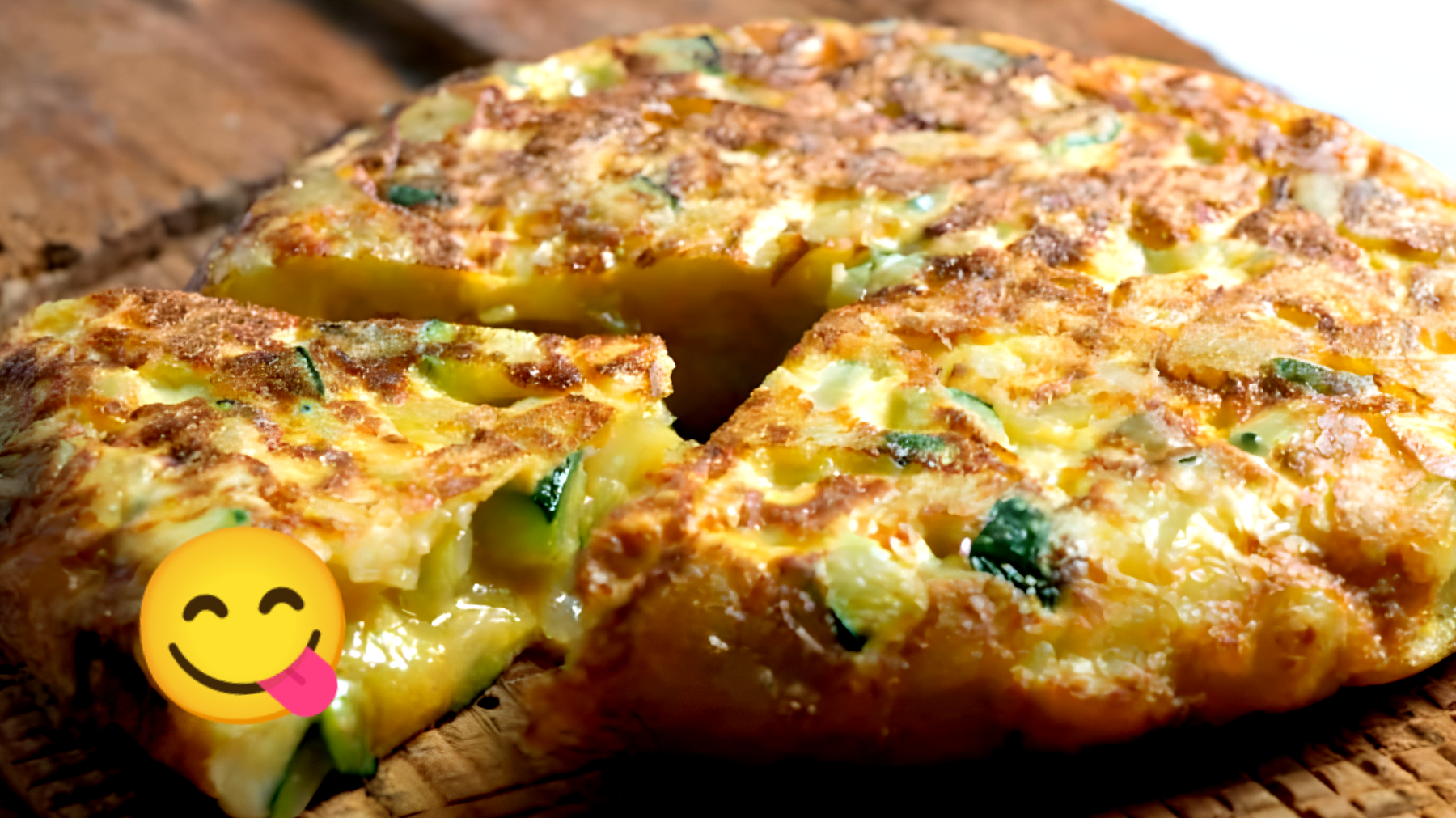 Frittata di zucchine con litigi per la provola"