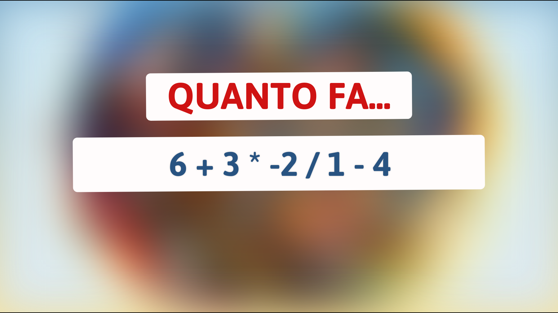 Riesci a risolvere questo enigma matematico che solo il 2% delle persone capisce? Sfida accettata!"